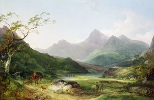 Een uitzicht op Snowdon vanaf Capel Curig, 1787